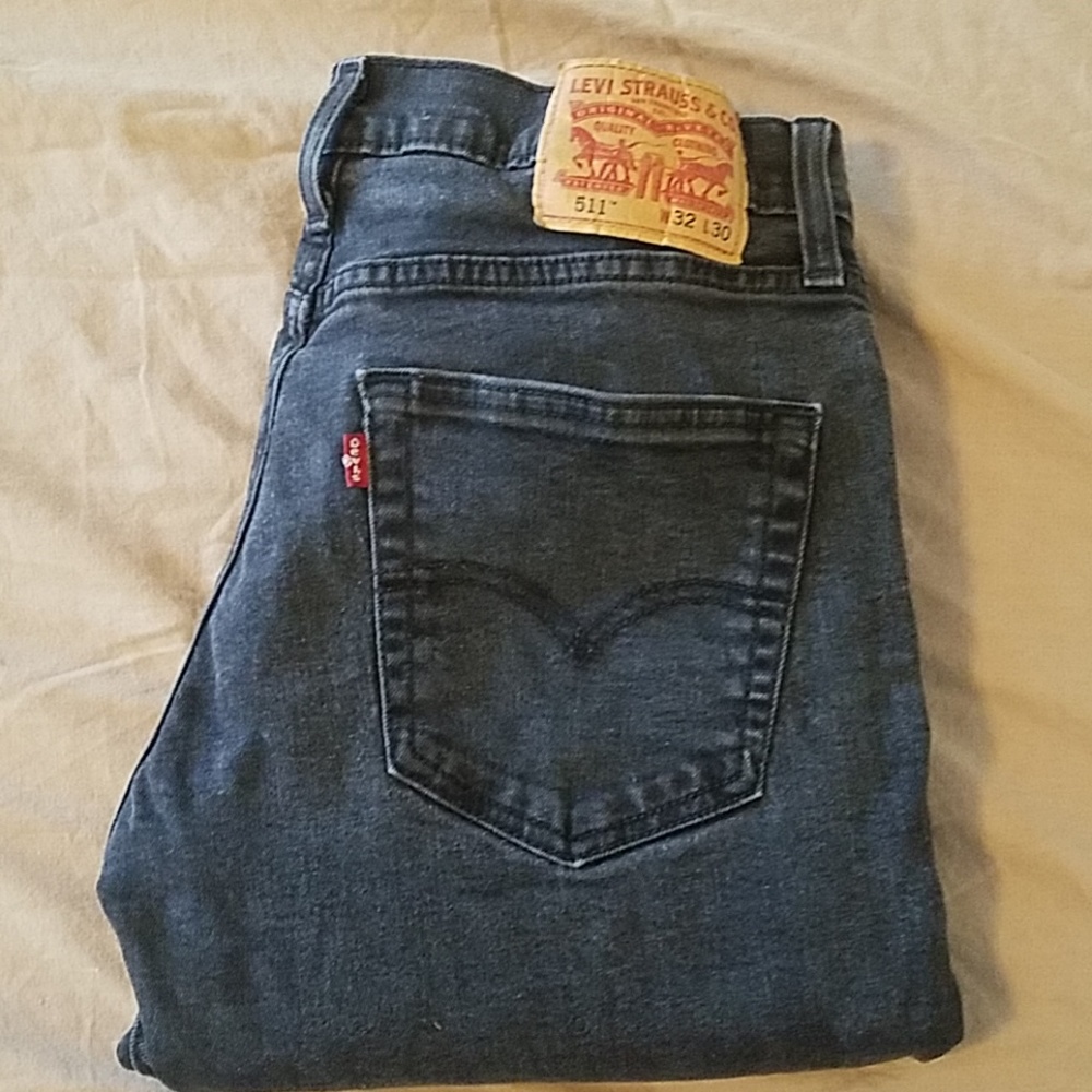 Levis Mens Jeans 511 Black 32×30
